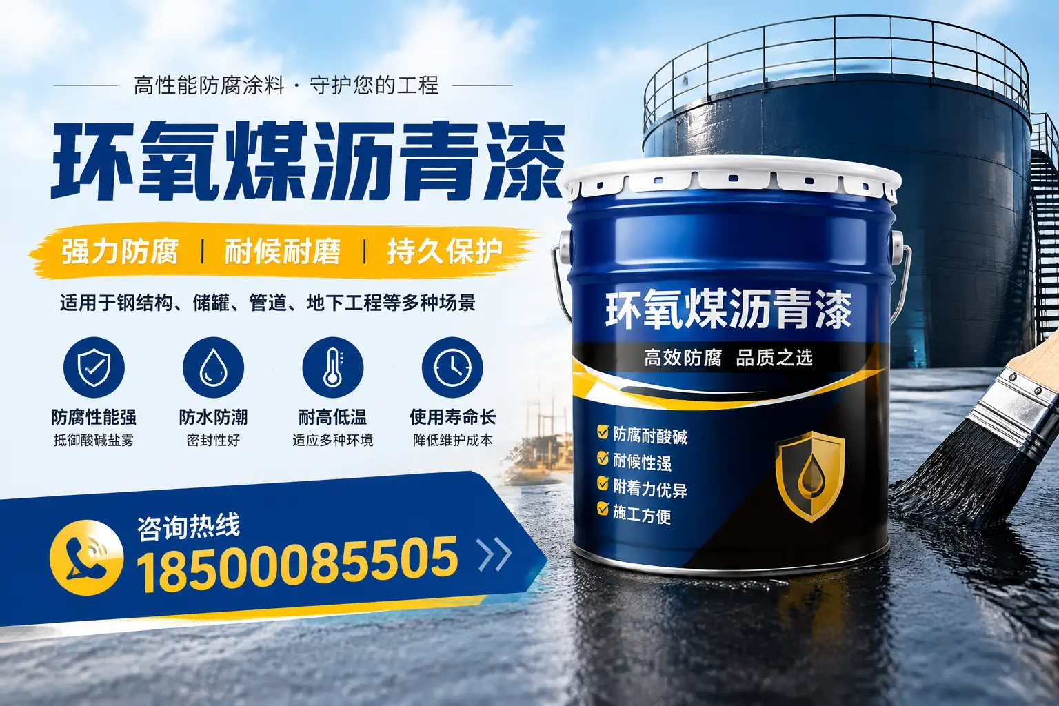 环氧煤沥青漆在工业中的应用,宜黄企业的选择